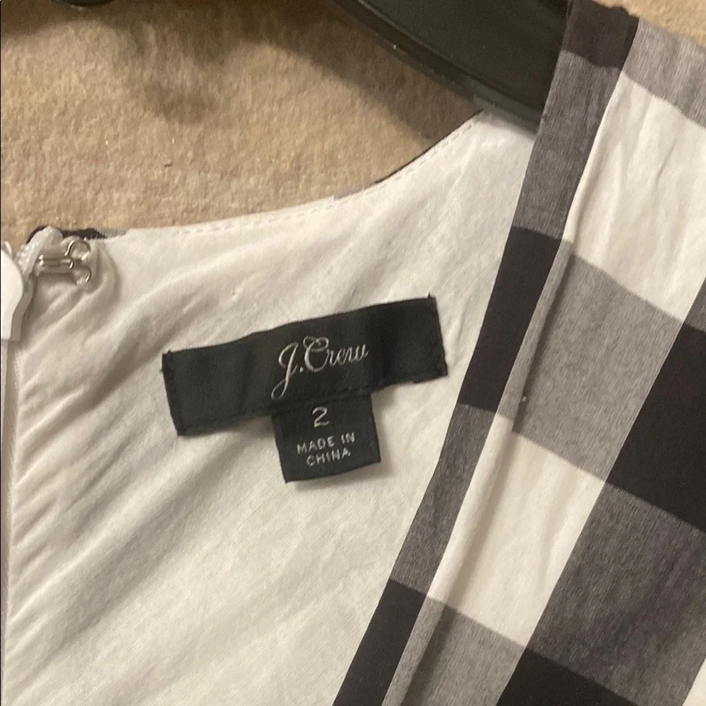 J. Crew Black and White Checkered Dress Size 2 (Without the wrap)